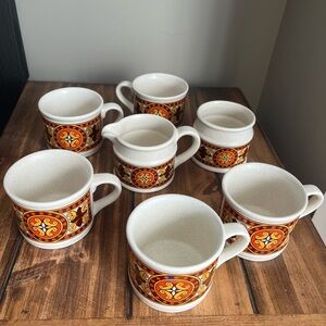 Vintage Sadler England Celtic Rancher Mugs, Cream and Sugar Set